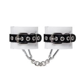 Бело-черные наручники Pecado